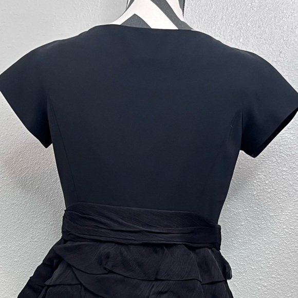 Moschino 100% Silk Cocktail Ruffle Short-Sleeve Snap Button Front Blouse - Picture 6 of 14